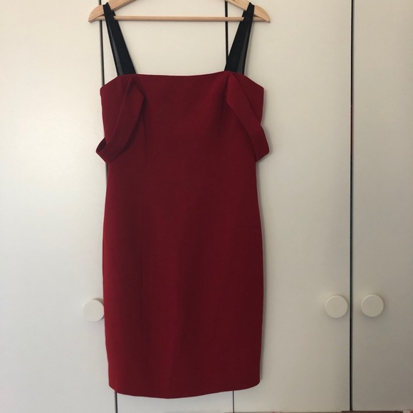 NWT Cinq a Sept Nova Red and Black Mini Dress - Picture 6 of 11